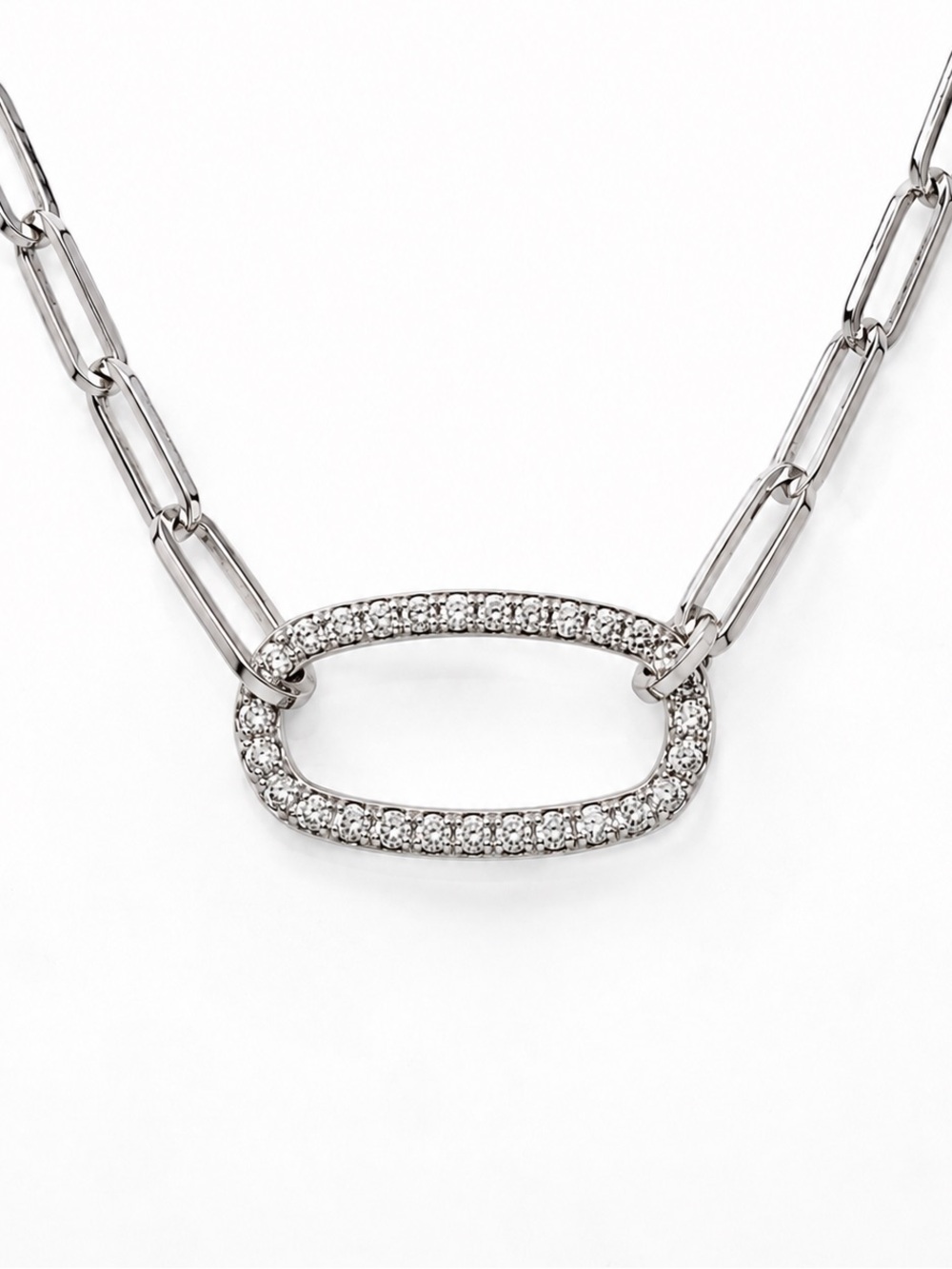 Kendra Scott Silver Chunky Paperclip Elisa Necklace